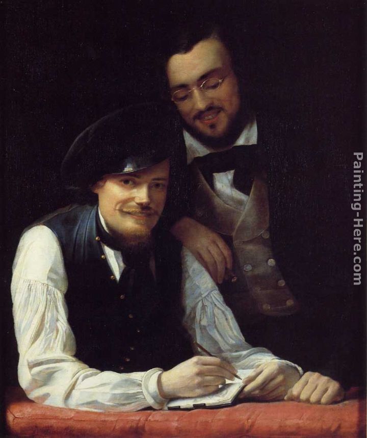 Franz Xavier Winterhalter Self Portrait of the Artist with his Brother, Hermann